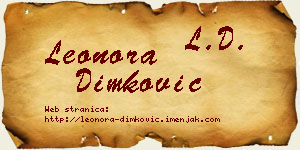 Leonora Dimković vizit kartica
